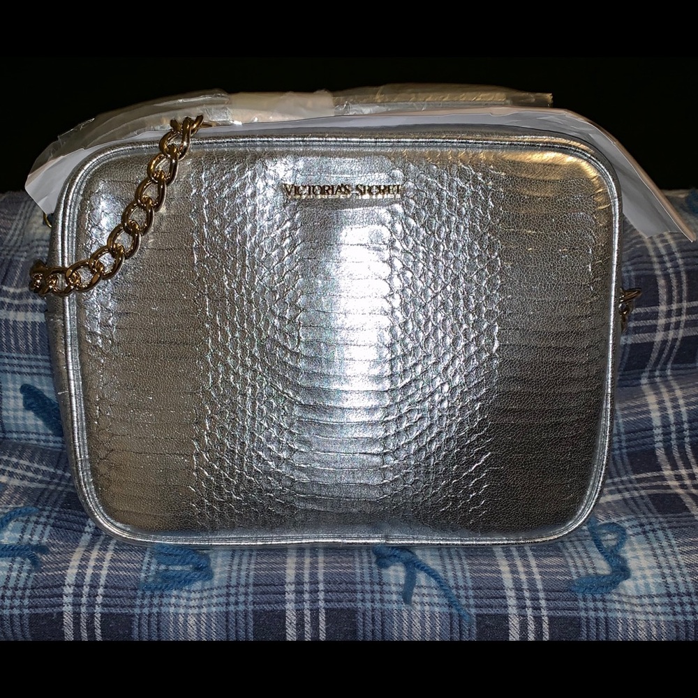 Victoria’s Secret Silver Snake Skin Purse